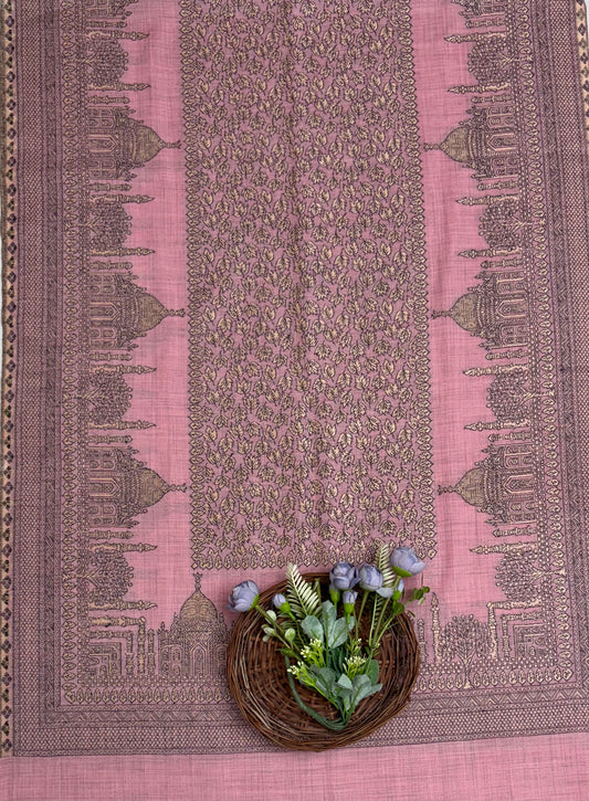 Pashmina Pink Stole Fabric / Pashmina Shawls