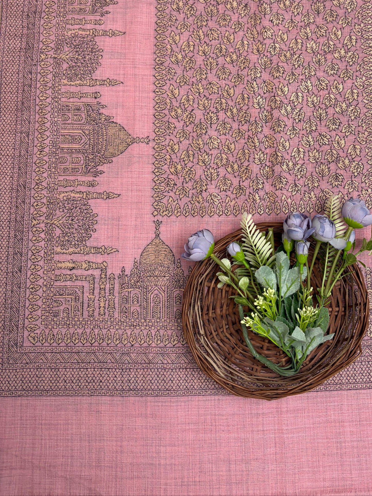 Pashmina Pink Stole Fabric / Pashmina Shawls