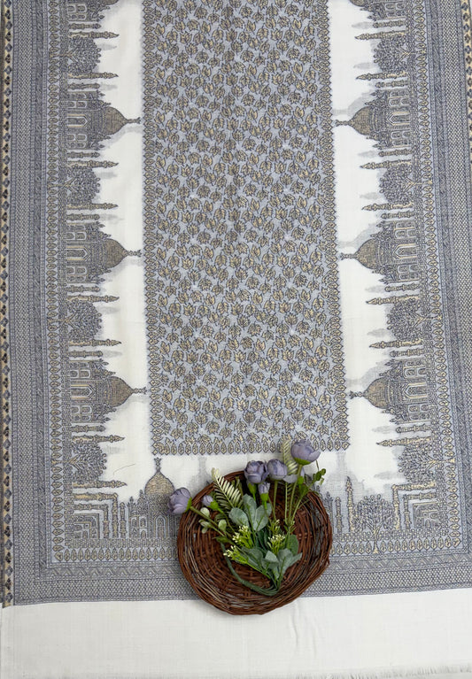 Pashmina White Stole Fabric / Pashmina Shawls