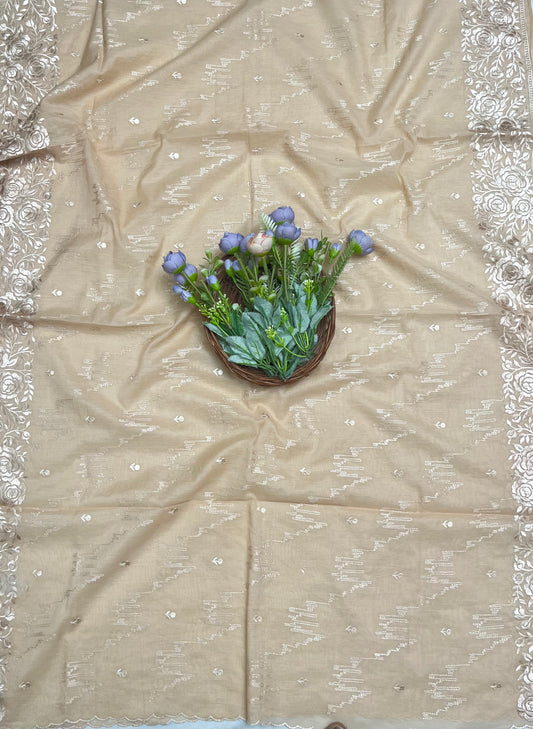 क्रेप गुलाबी सूट संग्रह / हाथ से पेंट किए गए सूट