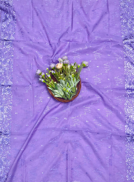 क्रेप गुलाबी सूट संग्रह / हाथ से पेंट किए गए सूट