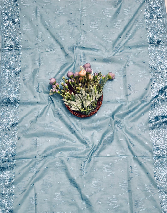 क्रेप गुलाबी सूट संग्रह / हाथ से पेंट किए गए सूट