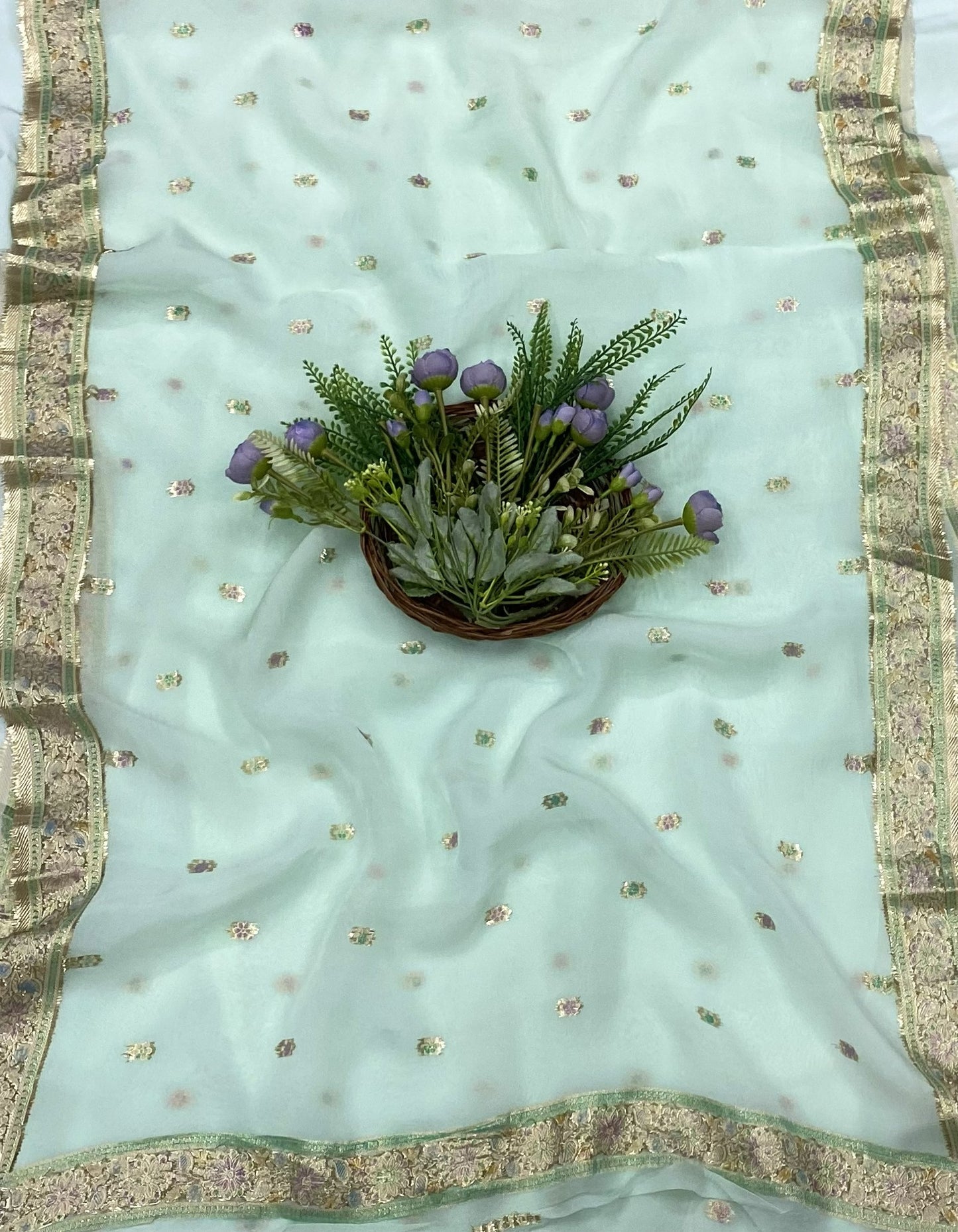 325B Organza Sea Green suits Fabric/ CKC Partywear Collection