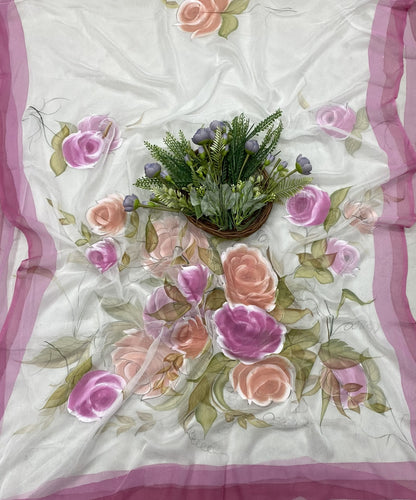 329B Crepe White with Pink Suit Fabric / CKC Crepe Suits