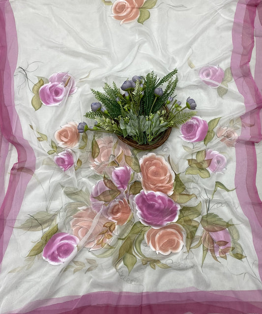 329B Crepe White with Pink Suit Fabric / CKC Crepe Suits
