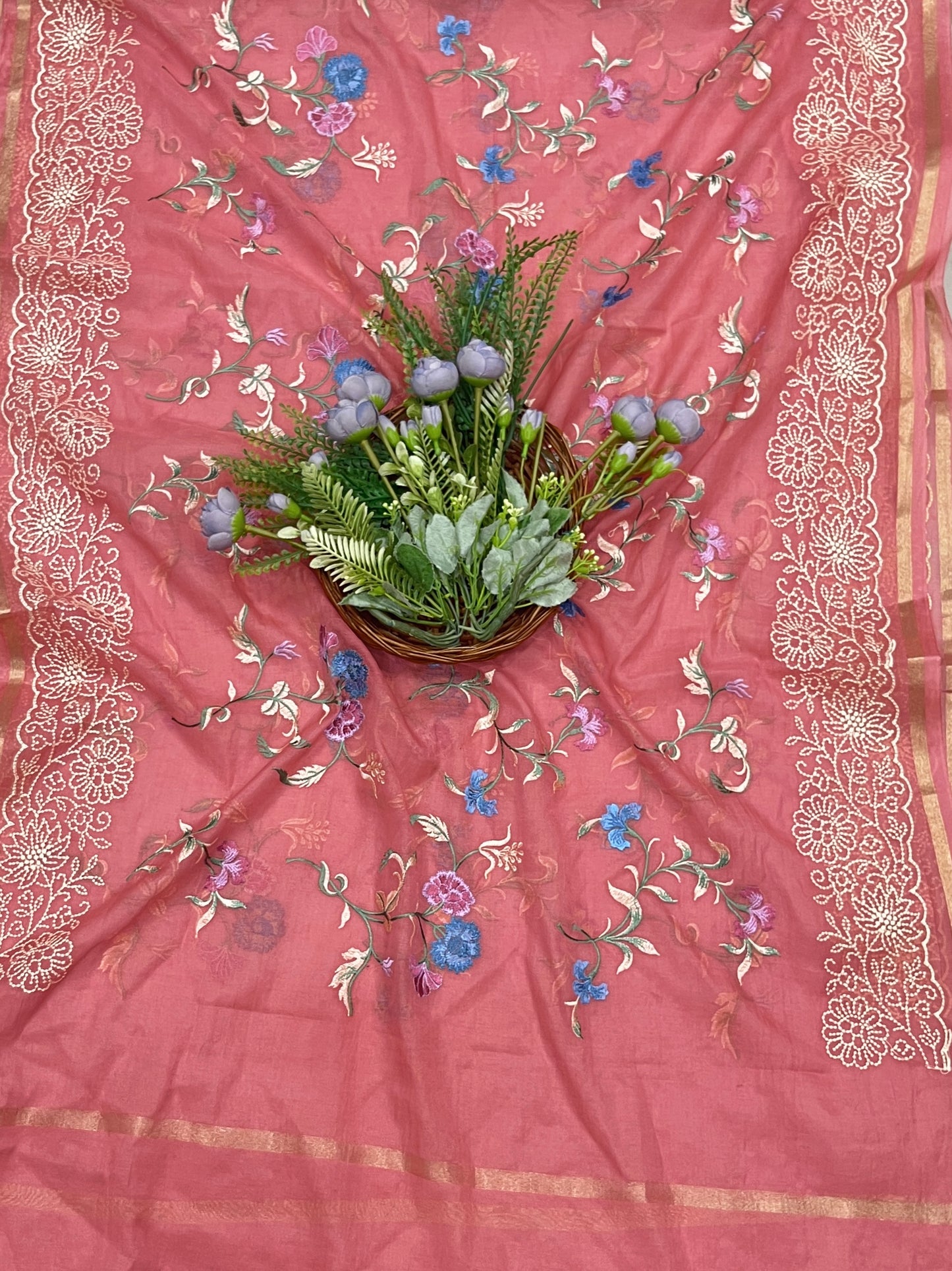 511B Mul Cotton Dusty Pink Suit Fabric / CKC Mul Cotton