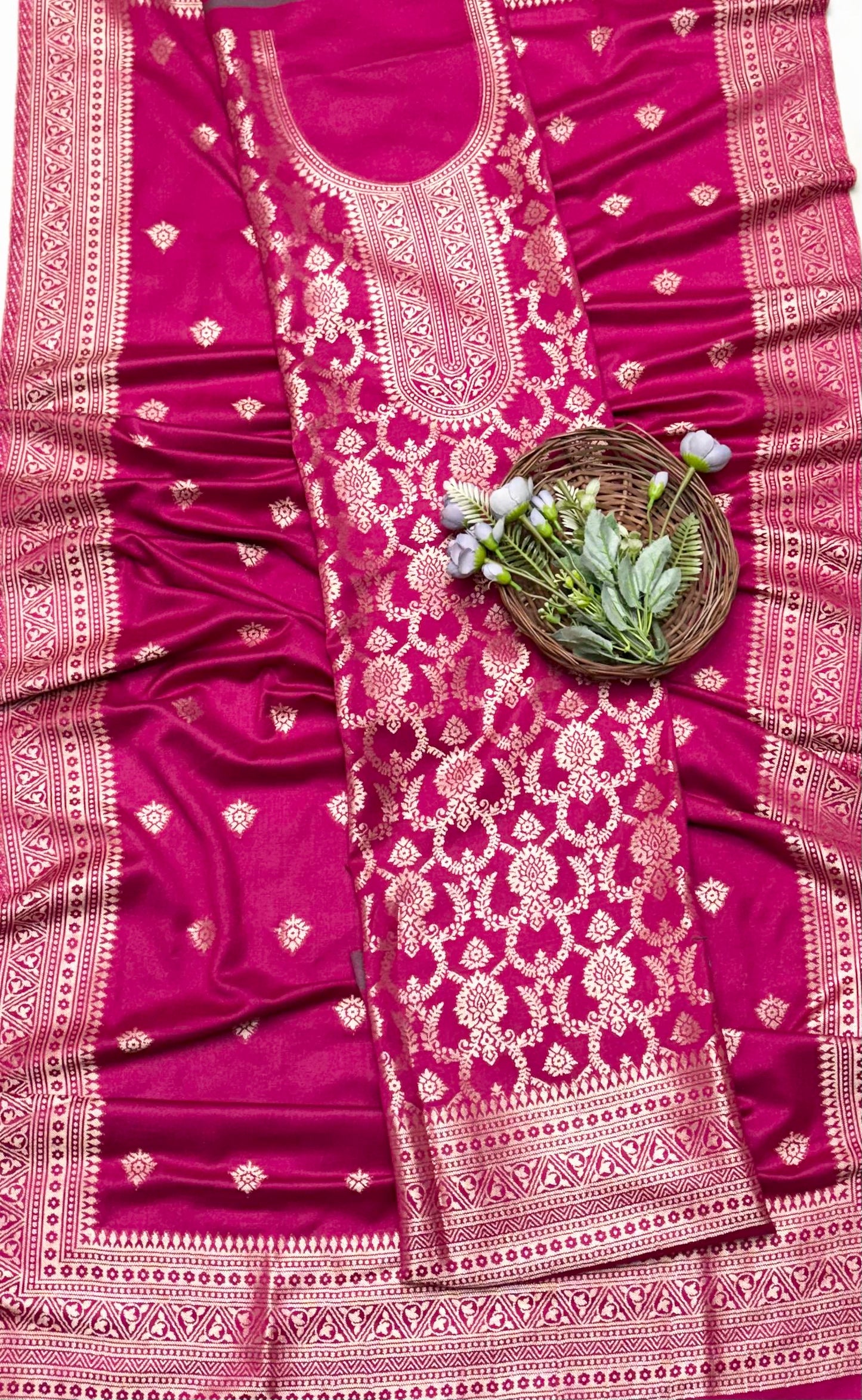 Pashmina Majenta Suit Fabric/ Winter Suits