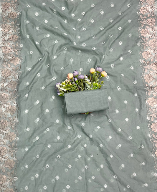 क्रेप गुलाबी सूट संग्रह / हाथ से पेंट किए गए सूट