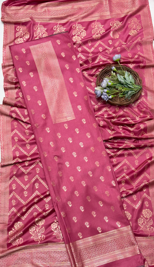 Pashmina Blush Pink Suit Fabric/ CKC Winter Suits