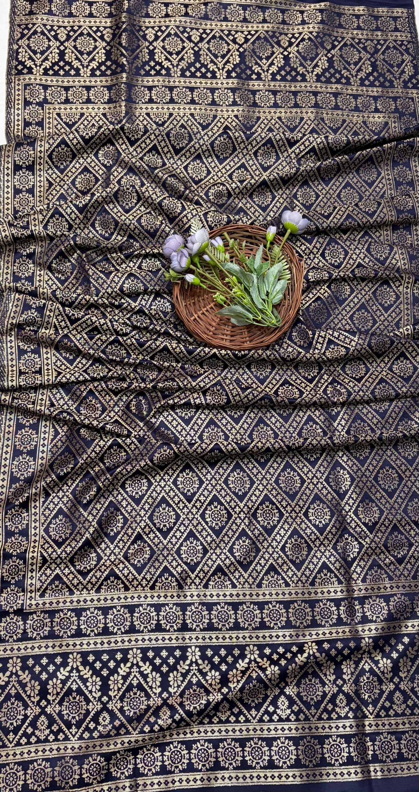 Pashmina Navy Blue Suit Fabric/ CKC Winter Suits