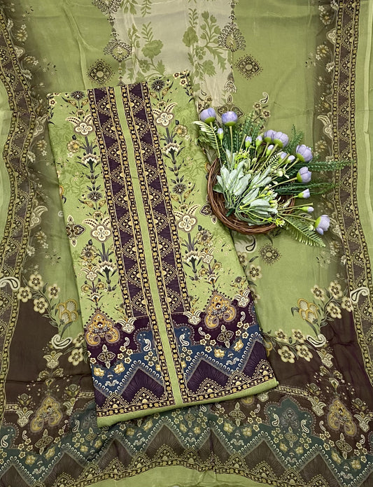 359B Muslin Suit Pista Green Fabric / CKC Muslin Suits