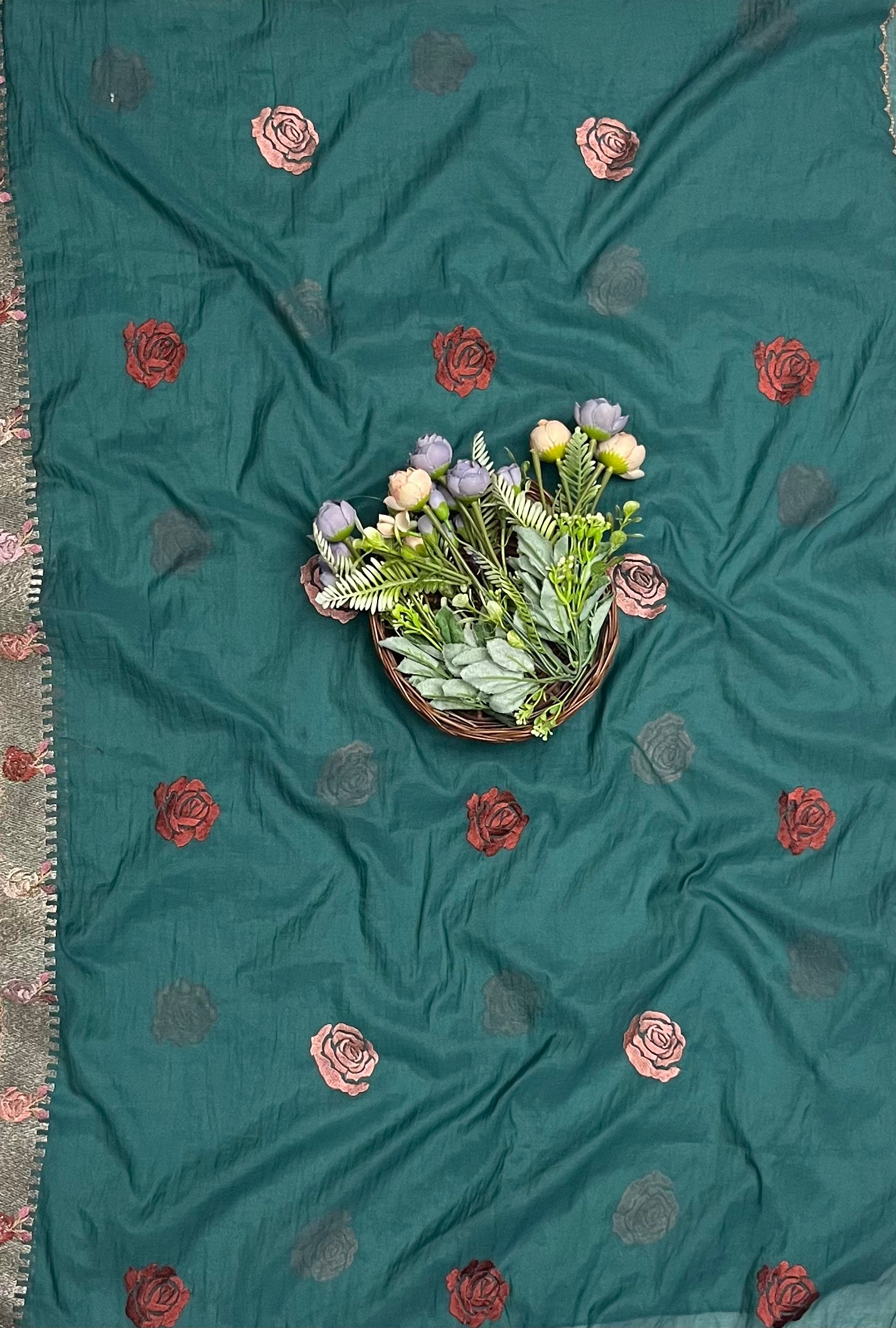 426A Mul Cotton Dark Sea Green Suit Fabric/ CKC Mul Cotton