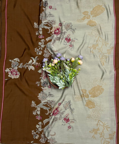 168A Muslin Beige With Dark Mustard Suit Fabric / CKC Muslin Suits