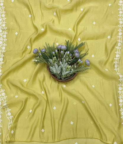 381B Mul Cotton Lemon Suit Fabric/ CKC Mul Cotton