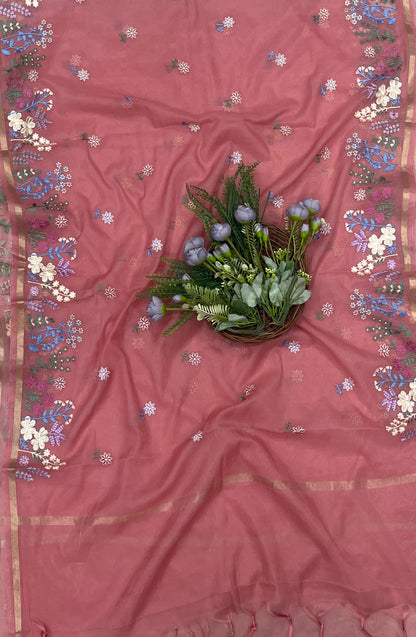 534B Mul Cotton Dusty Pink suit Fabric / CKC Mul Cotton
