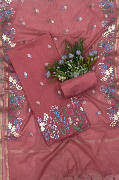 534B Mul Cotton Dusty Pink suit Fabric / CKC Mul Cotton
