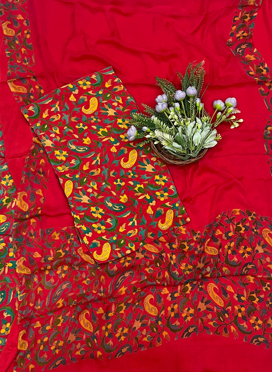 Ckc 530B Crepe Red Suit Fabric / CKC Crepe Suits