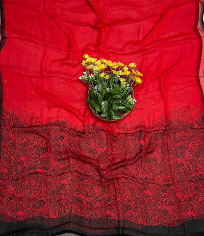201 Georgette Red Suit Fabric / CKC Georgette Suits