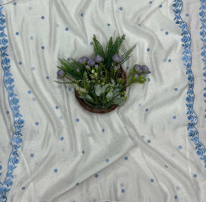 542B Mul Cotton Off White Suit Fabric/ CKC Mul Cotton