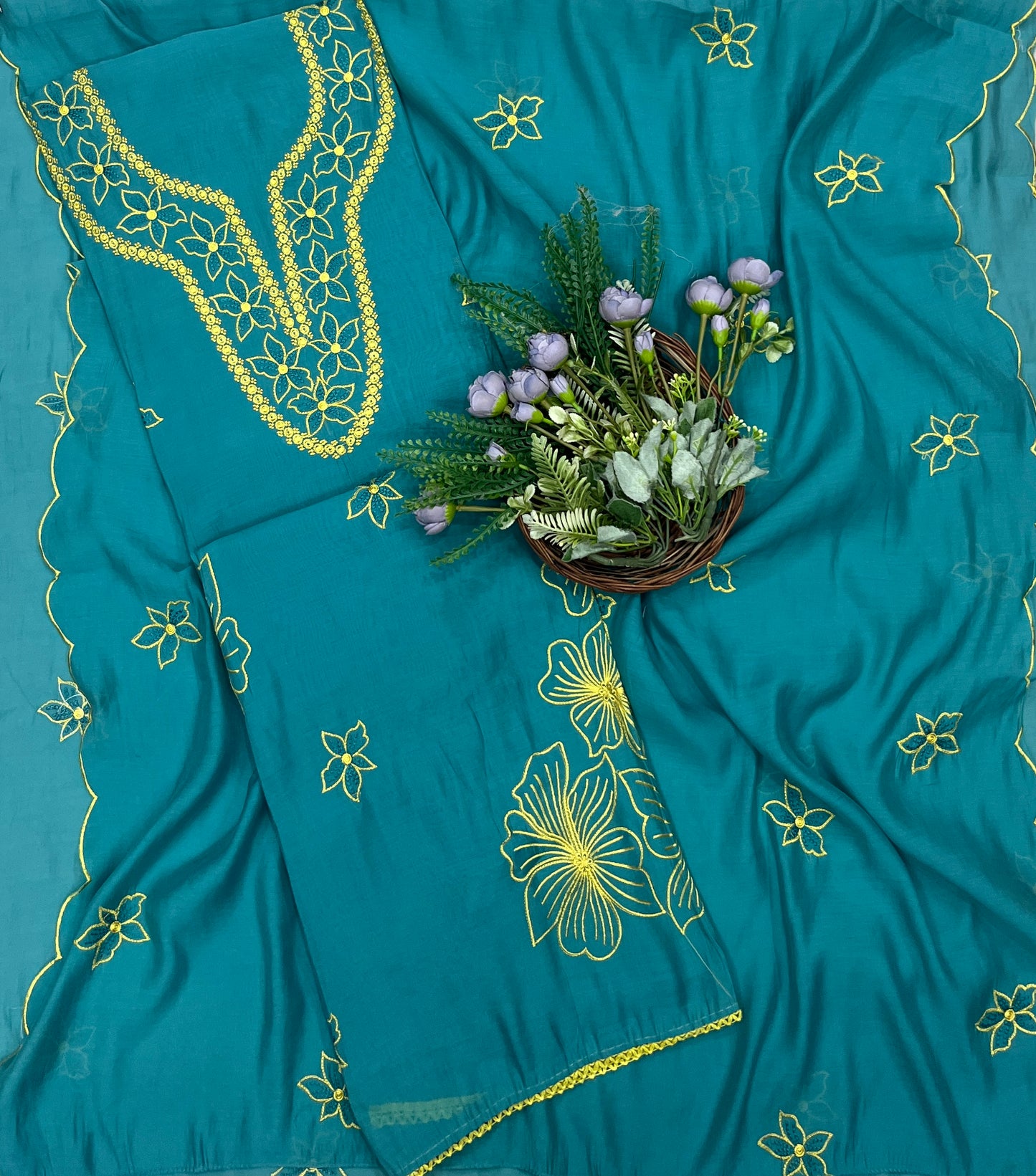 548B Mul Cotton Sea Green Suit Fabric/ CKC Mul Cotton