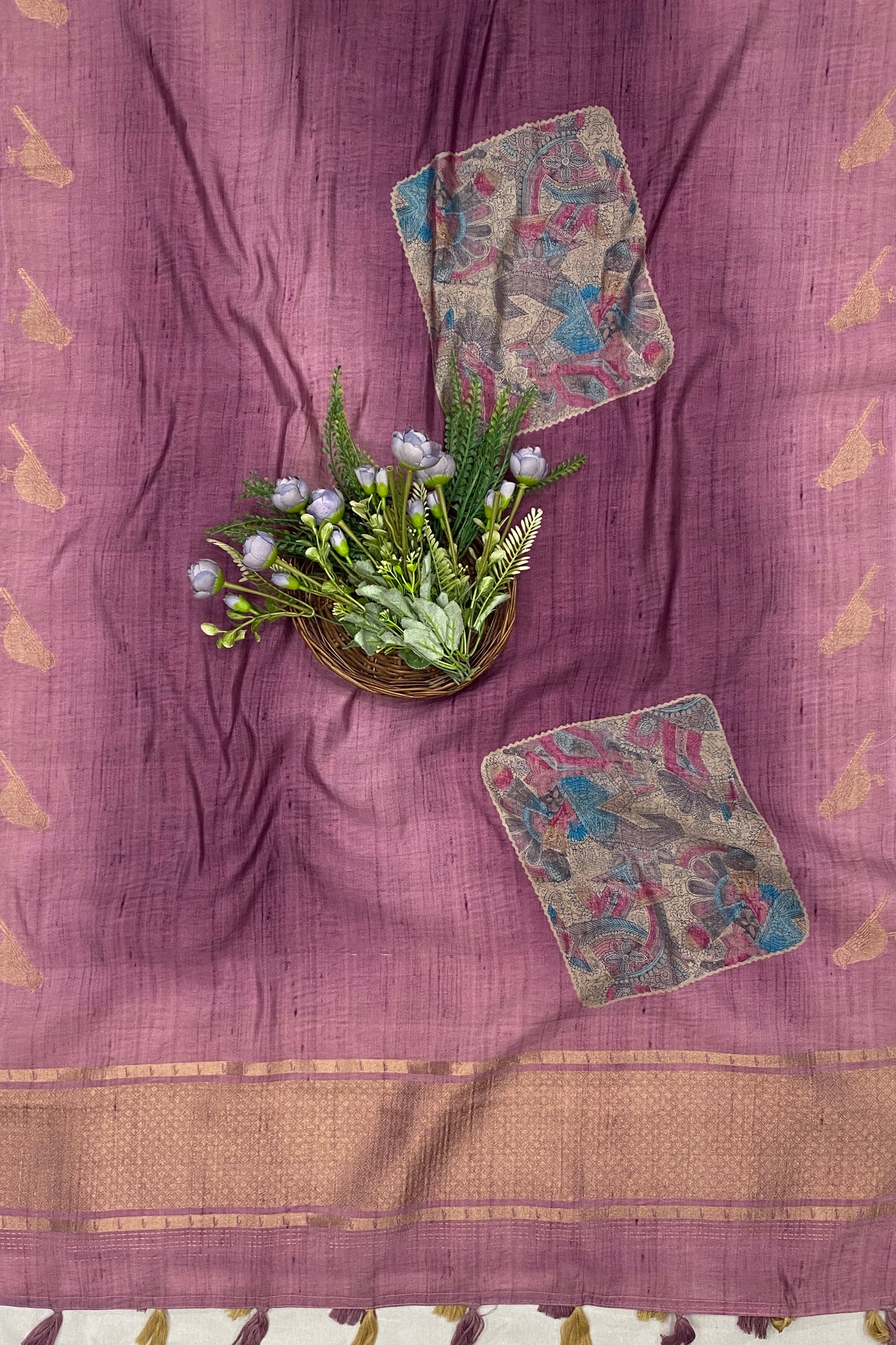 667B Tassar Cotton Purple Suit Fabric/ CKC Tassar Suits