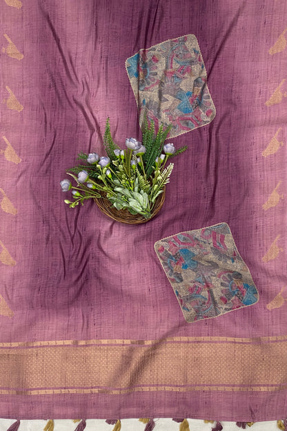 667B Tassar Cotton Purple Suit Fabric/ CKC Tassar Suits
