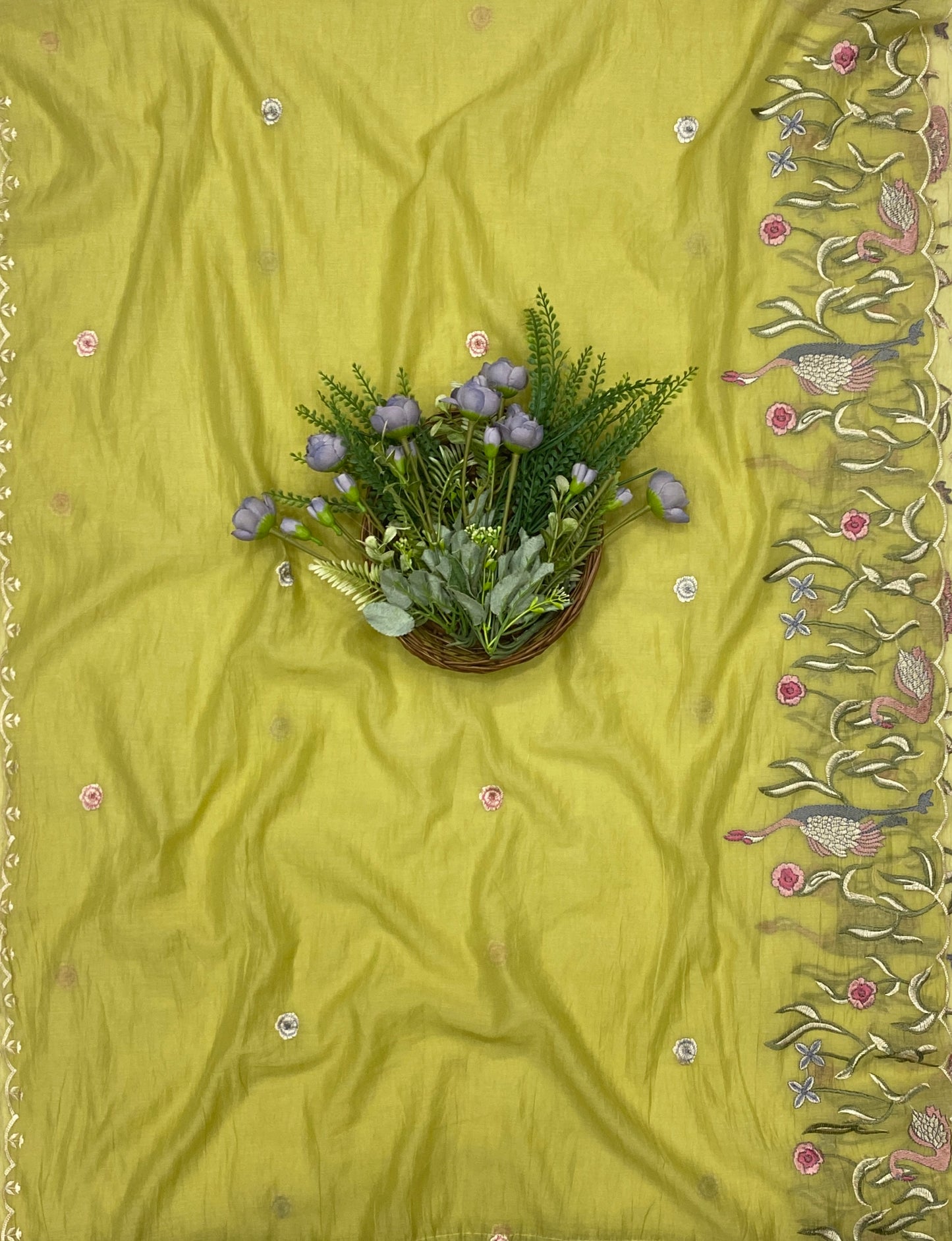 734B Mul Cotton Pista Green Suit Fabric/ CKC Mul Cotton