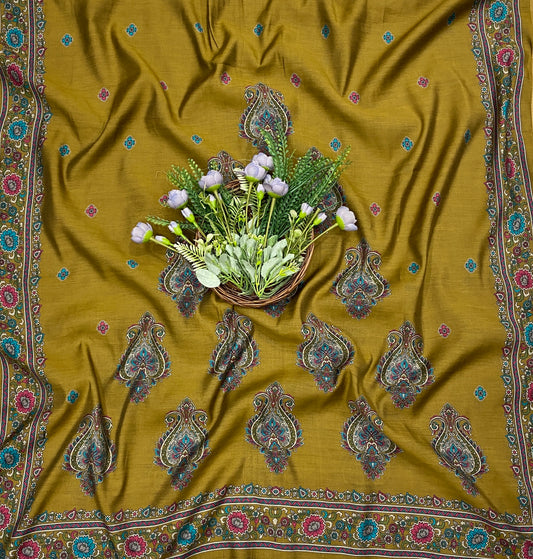 690B Maheshwari Mustard Suit Fabric / CKC Maheshwari Suits