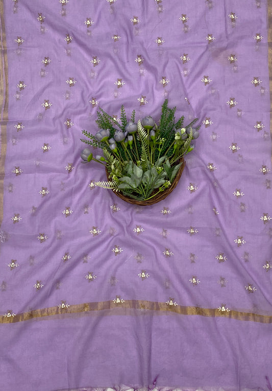 704B Mul Cotton lavender Color Suit Fabric / CKC Mul Cotton