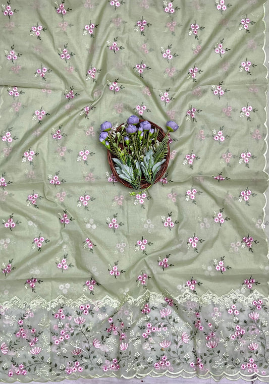 माल कॉटन डस्टी स्काई ब्लू सूट फ़ैब्रिक / कॉटन बाज़ार