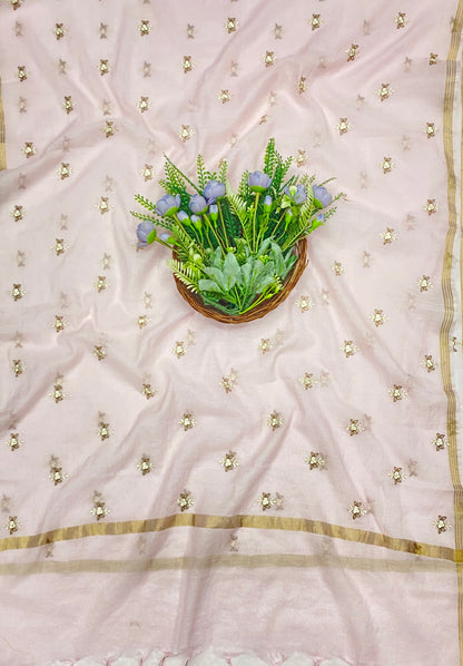 706B Mul Cotton Light Pink Color Suit Fabric / CKC Mul Cotton