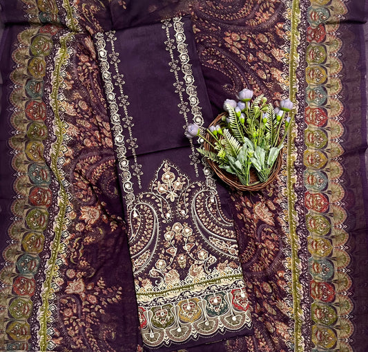 क्रेप स्किन विद ब्लैक सूट फ़ैब्रिक/ समर मार्केट कलेक्शन