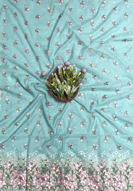 माल कॉटन डस्टी गुलाबी सूट फैब्रिक / कॉटन बाज़ार