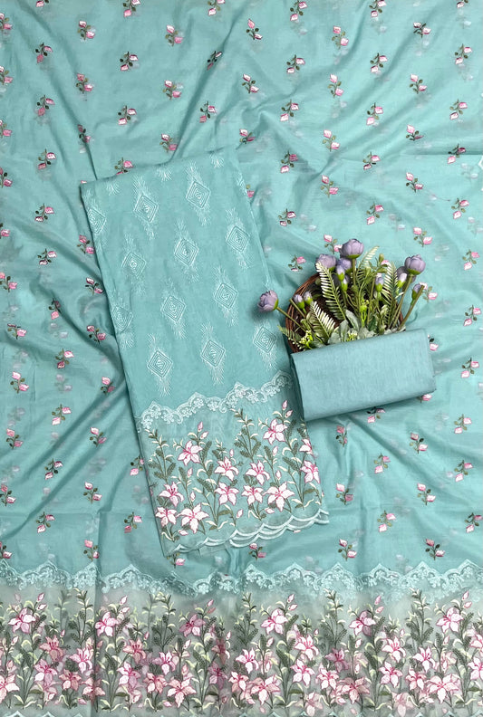 माल कॉटन डस्टी गुलाबी सूट फैब्रिक / कॉटन बाज़ार