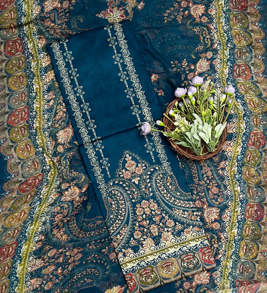 79A Cotton Dark Blue  Suit Fabric / CKC Cotton Bazaar