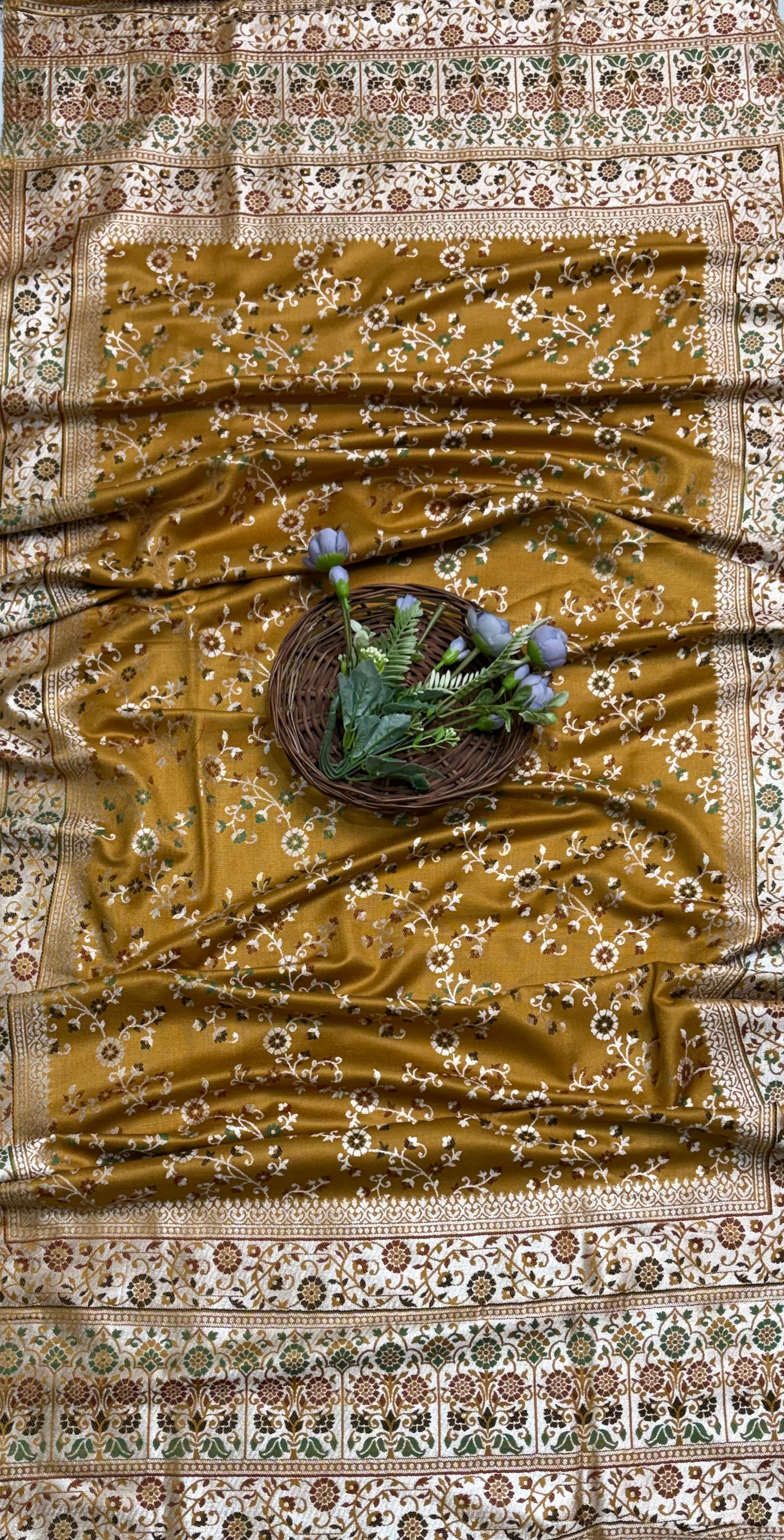 Banarasi Pashmina Musturd Suit Fabric/ Winter Suits