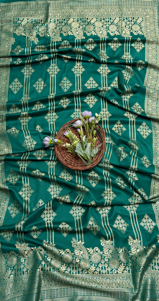 Pashmina green Suit Fabric/ Winter Suits