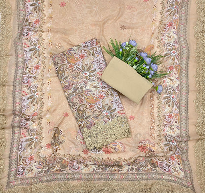 766B Georgette Soft Peach Suit Fabric / CKC Georgette Suits