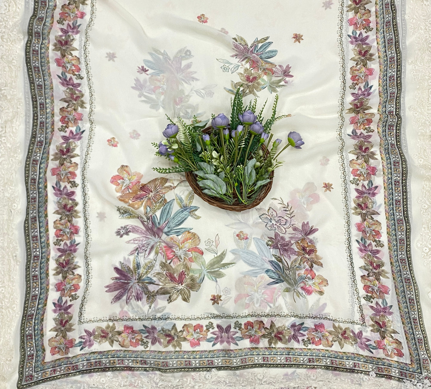 759B Georgette Off White Suit Fabric / CKC Georgette Suits