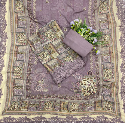 770B Georgette Lilac Suit Fabric / CKC Georgette Suits