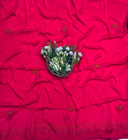 799B Chinon Magenta Suit Fabric / CKC Phoolon Ka Ghar