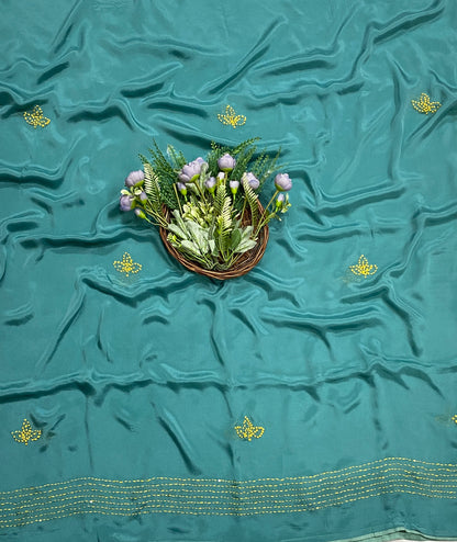 798B Chinon Sea Green Suit Fabric / CKC Phoolon Ka Ghar
