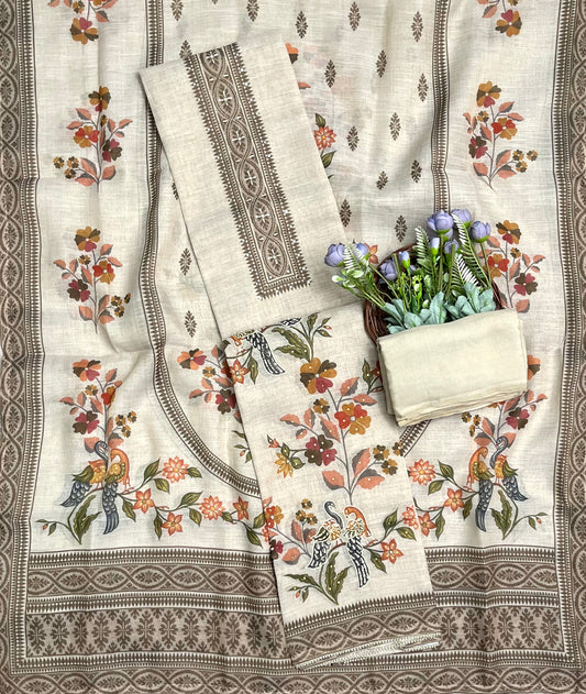 क्रेप गुलाबी सूट संग्रह / हाथ से पेंट किए गए सूट