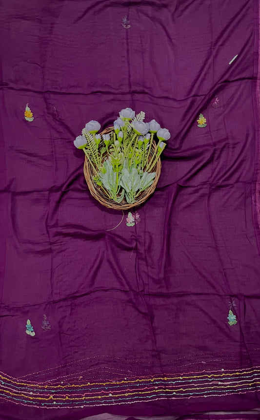 Ckc 545 Georgette Dark Wine Suit Fabric / CKC Georgette Suits