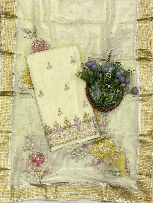 434B Crepe Lemon Yellow Suit Fabric / CKC Crepe Suits