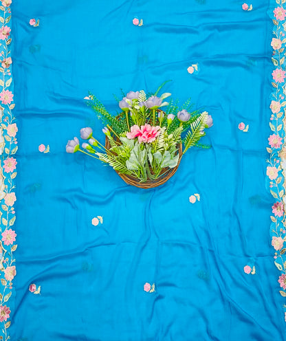 832B Rayon Aari Blue Suit Fabric / CKC Cotton Bazaar