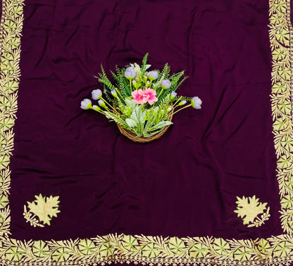 836B Chinon Wine Suit Fabric / CKC Phoolon Ka Ghar