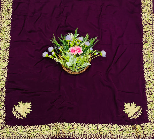 836B Chinon Wine Suit Fabric / CKC Phoolon Ka Ghar