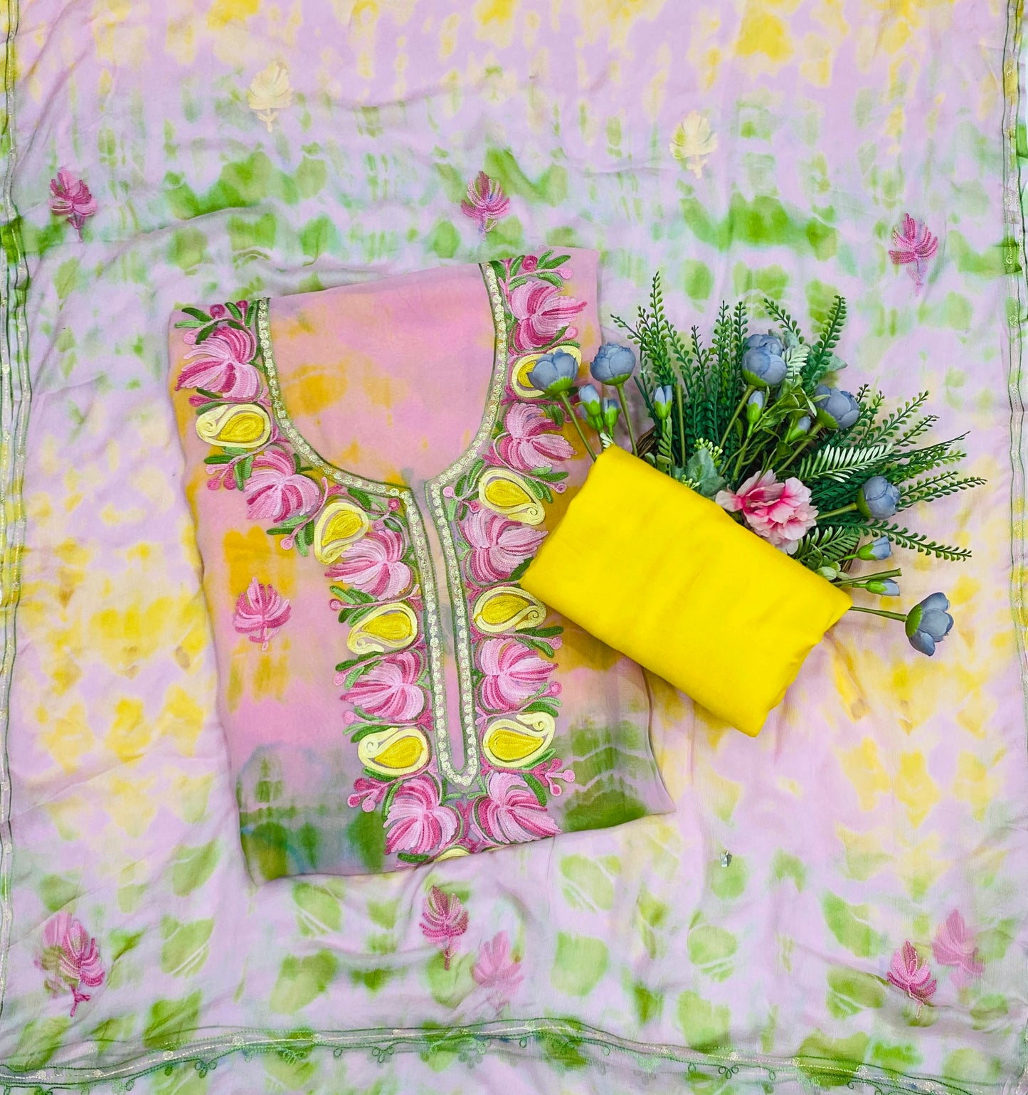 840B Georgette Pink Suit Fabric / CKC Georgette Suits