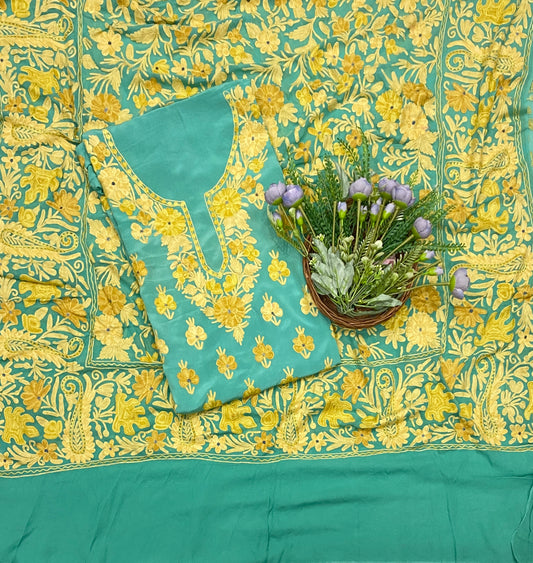 751B Crepe Sea Green Suit Fabric / CKC Crepe Suits